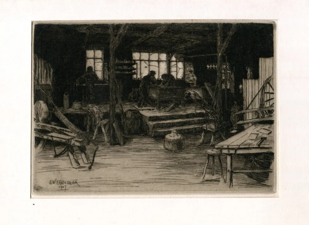 Гравюра Chandler - Chez le Planeur