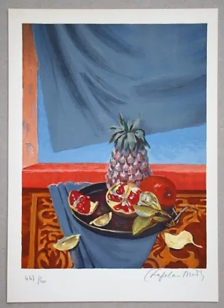 Литография Chapelain-Midy - Nature Morte aux Ananas et Grenades