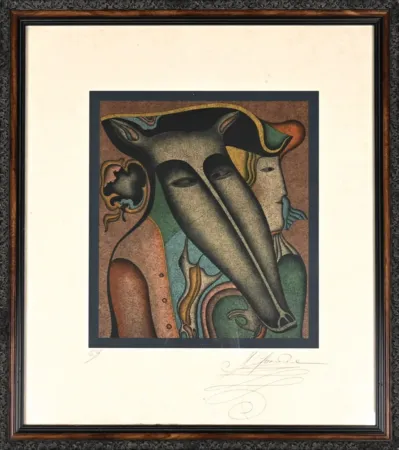 Литография Chemiakin - Gendarme and Rebecca