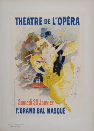 Литография Cheret - Bal Masque de l'Opera, Les Maitres de L’Affiche