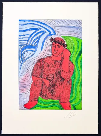 Гравюра Chia - Sandro Chia (1946) - Elektra Oreste - Etching aquatint engravings on paper - 1995