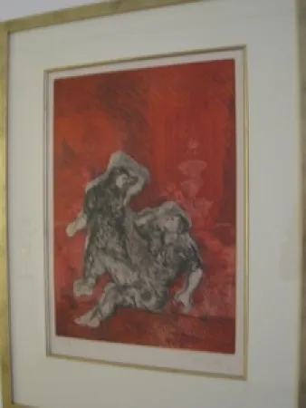 Гравюра Chia - Two persons in a Garden