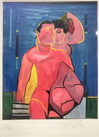 Литография Chia - Untitled Portrait of Lovers, ca.