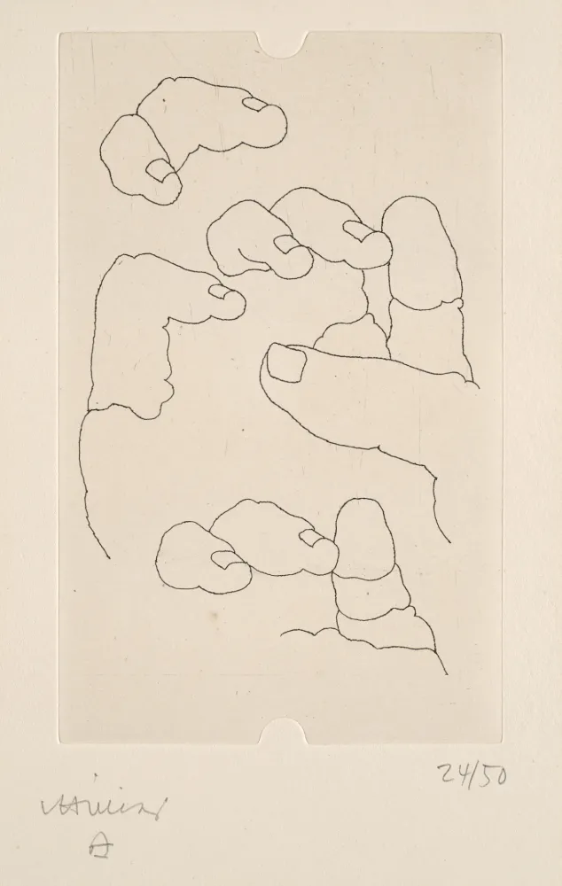 Гравюра Chillida - Esku (from La mémoire et la main, by Edmond Jabes)