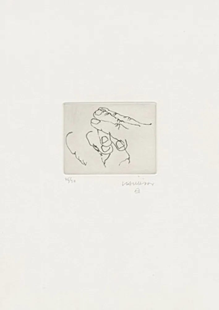 Гравюра Сухой Иглой Chillida - Esku VIII