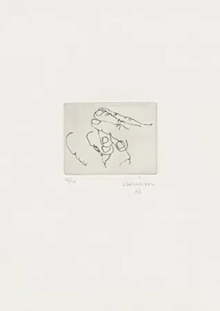 Гравюра Сухой Иглой Chillida - Esku VIII