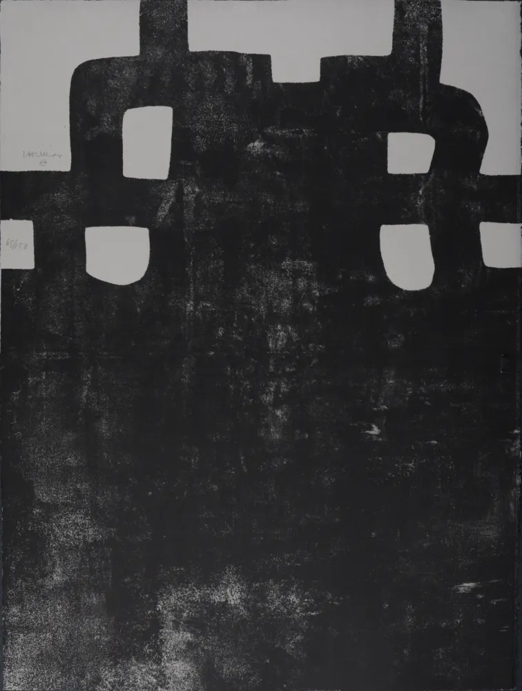 Литография Chillida - Gurutze Gorria III. 1984 - Hand-signed!
