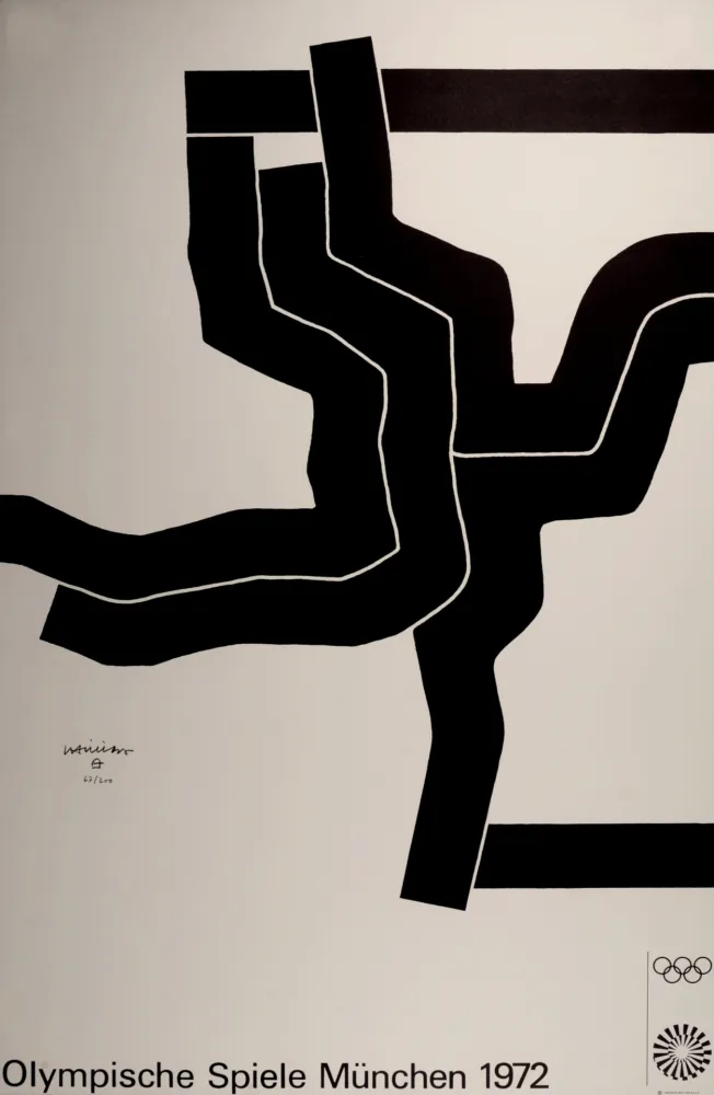 Нет Никаких Технических Chillida - Olympische Spiele München 1972 - Hand-signed