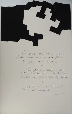 Сериграфия Chillida - Placard, le trait est désir exaucé