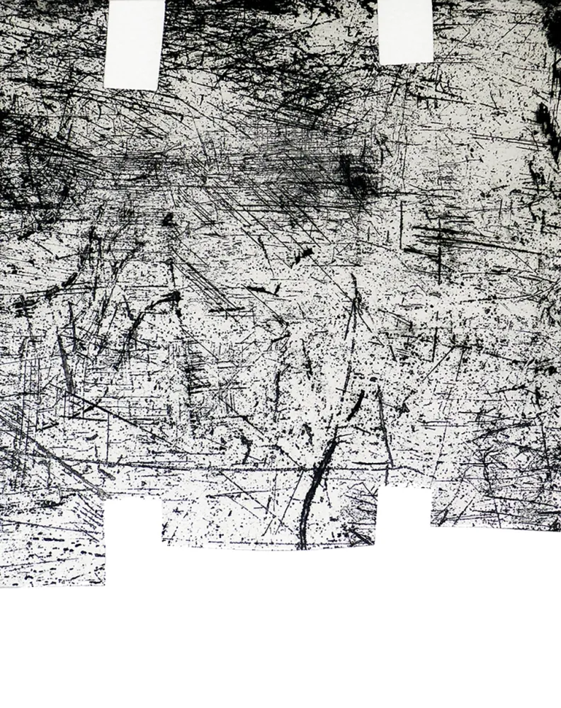 Офорт И Аквитанта Chillida - Une helene de vent ou fumee I