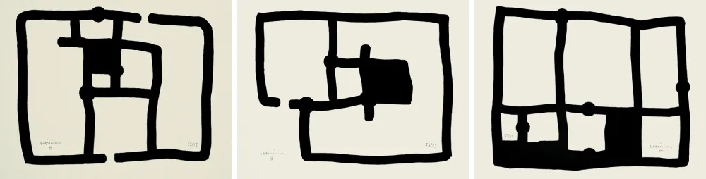 Акватинта Chillida - Zedatu (I, III y IV)