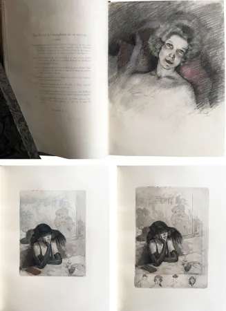 Иллюстрированная Книга Chimot - LA PETITE JEANNE PÂLE, suivi de la Petite Sirène du Pont des Arts (1922). 1 des 5 Japon avec dessin original et suites.‎ 