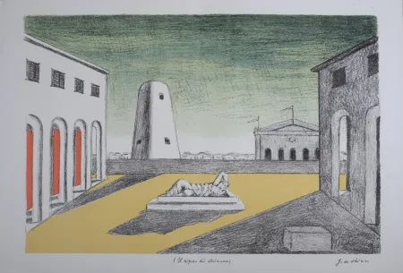 Литография Chirico (De) - Le repos d'Arianne
