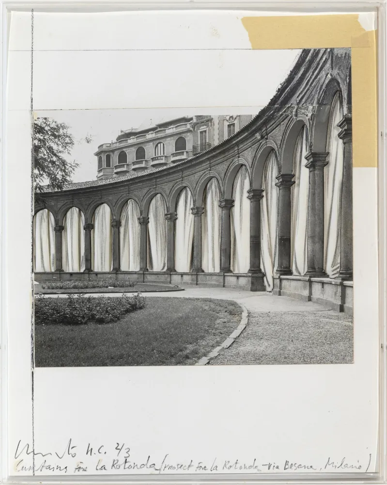 Сериграфия Christo - Curtains for La Rotonda