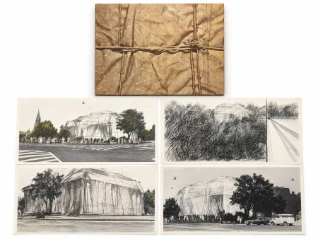 Сериграфия Christo & Jeanne-Claude - Wrapped Kunsthalle Bern, Project (complete portfolio of four)