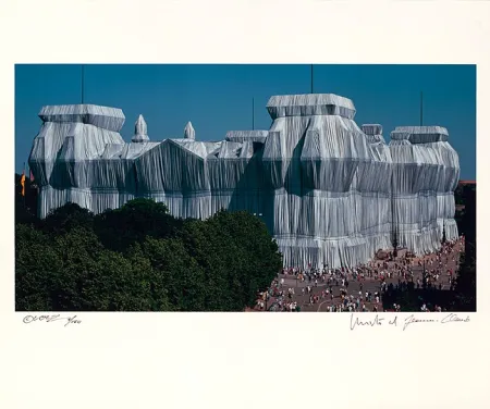 Литография Christo - Reichstag Mappe II, Südfassade