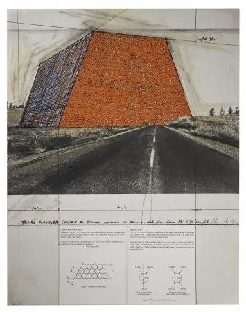 Сериграфия Christo - Texas Mastaba