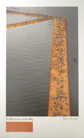 Многоэкземплярное Произведение Christo - The Floating Piers, Lake Iseo, Italy, 2014-2016