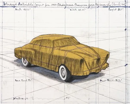 Литография Christo - Wrapped Automobile, Project for Studebaker