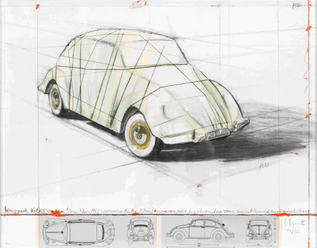 Сериграфия Christo - Wrapped Volkswagen, Project for 1961 Volkswagen Beetle Saloon