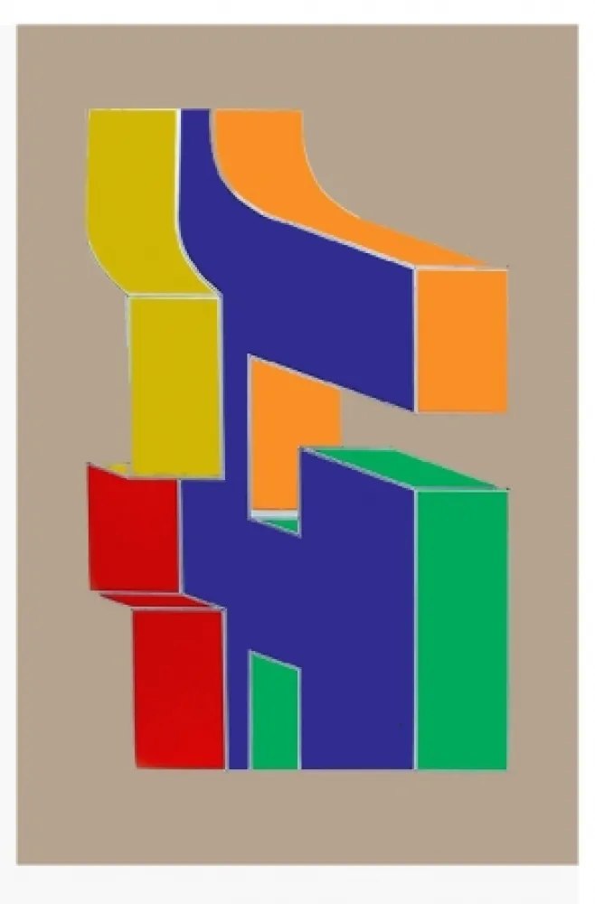 Сериграфия Chryssa - Times Square Fragment #10