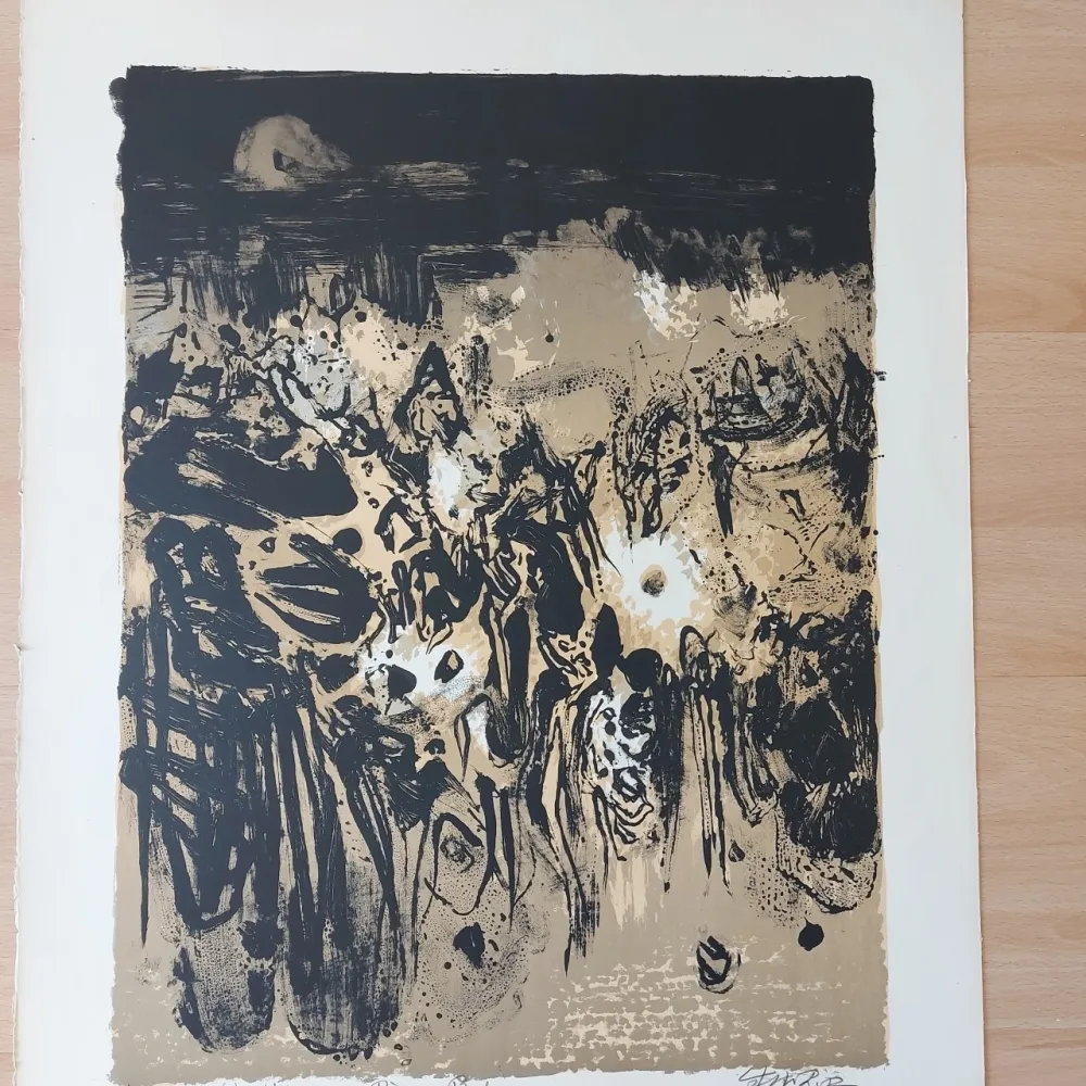 Литография Chu Teh Chun  - Golden Times circa 1960