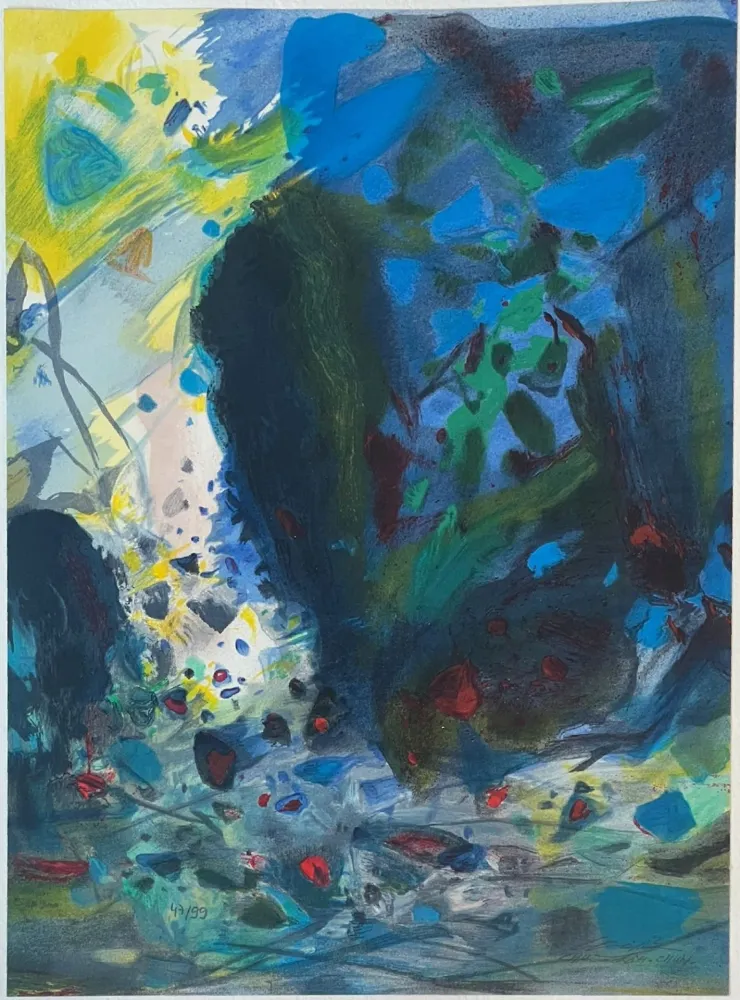 Литография Chu Teh Chun  - Saison bleue (Planche I) 