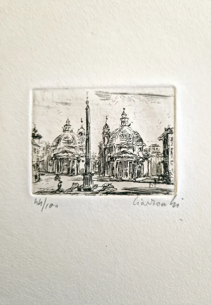 Офорт Ciarrocchi - Piazza del Popolo