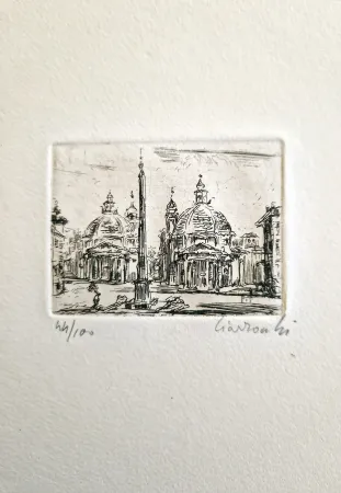Офорт Ciarrocchi - Piazza del Popolo