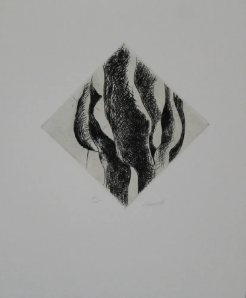 Гравюра Cimiotti - Körper-Landschaft-Komposition / Body-Landscape-Composition