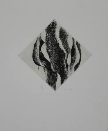 Гравюра Cimiotti - Körper-Landschaft-Komposition / Body-Landscape-Composition