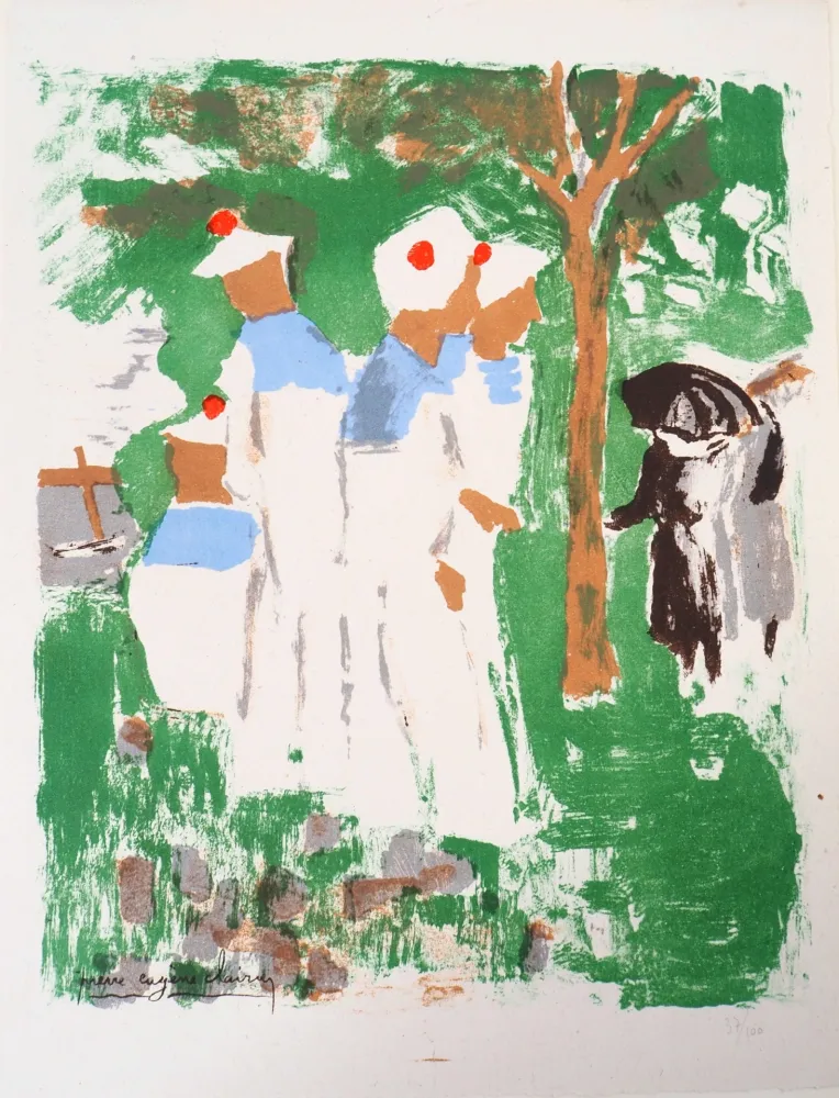 Литография Clairin - Marins au Pardon de Lanriot