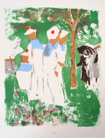 Литография Clairin - Marins au Pardon de Lanriot