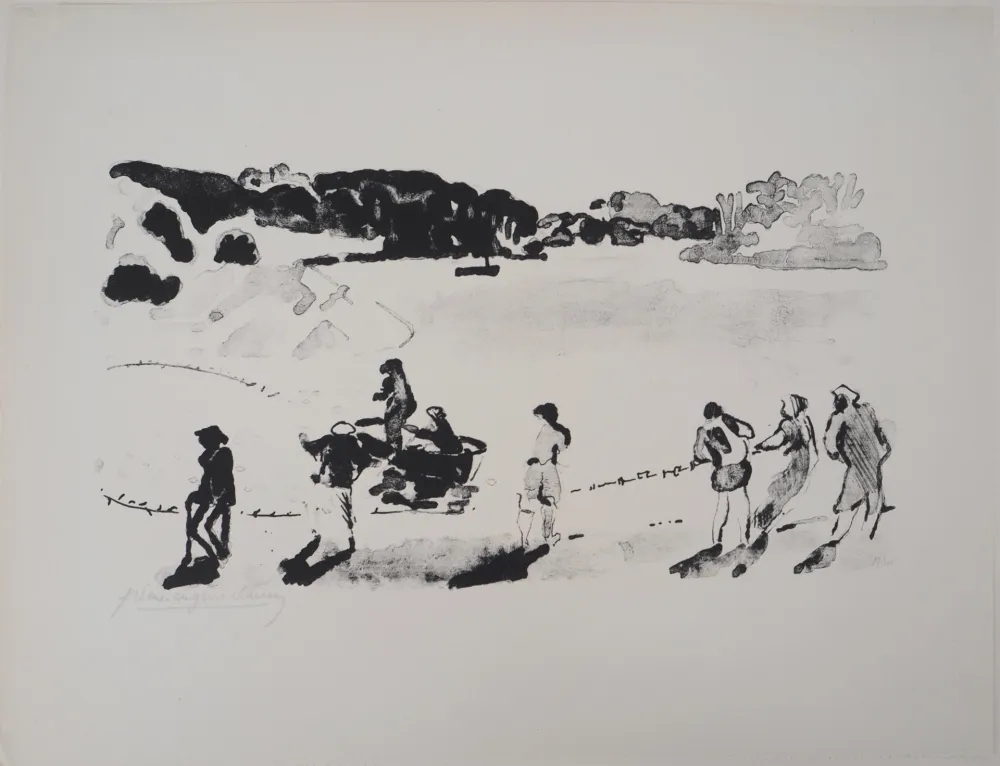 Литография Clairin - Un coup de Senne sur le Belon