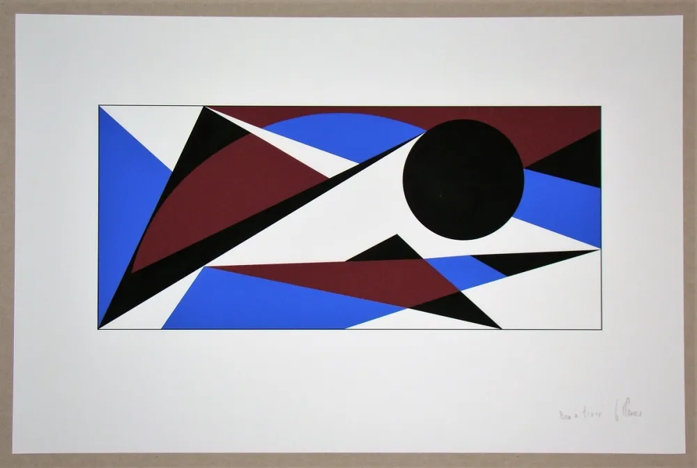 Сериграфия Claisse - Composition géométrique - sans titre