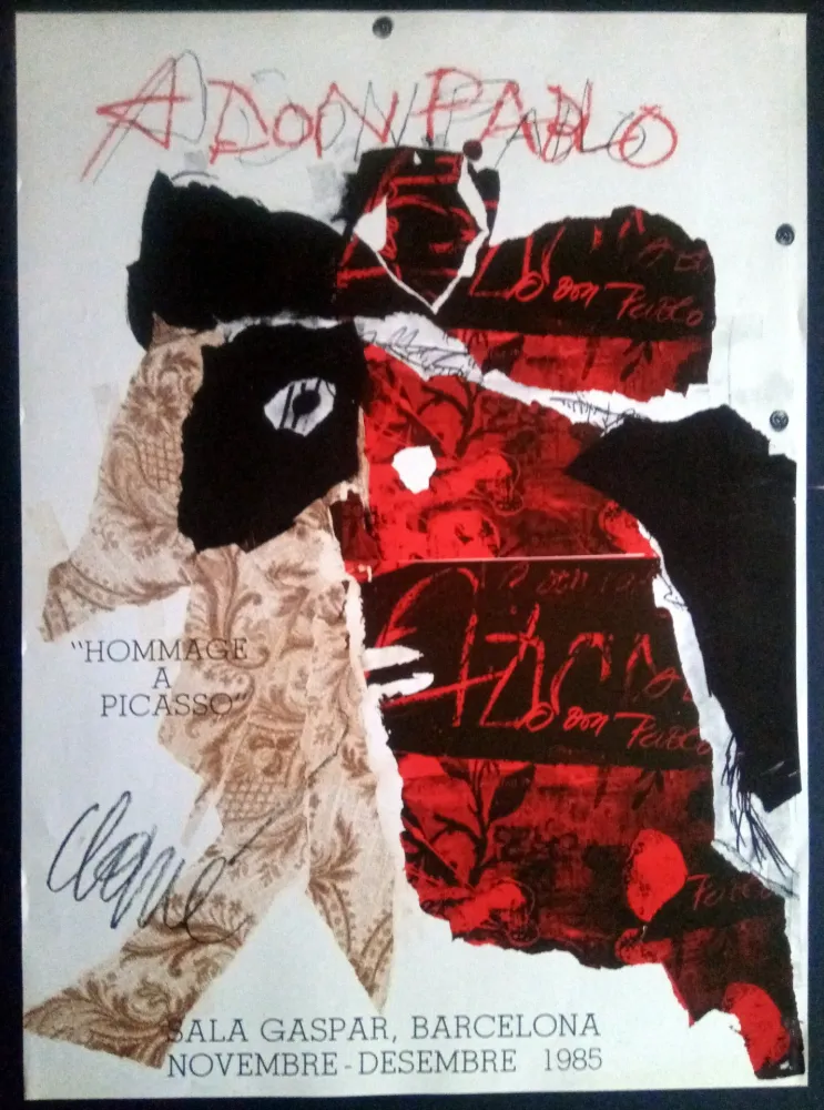 Афиша Clavé - Antoni Clavé - A Don Pablo - Sala Gaspar 1985
