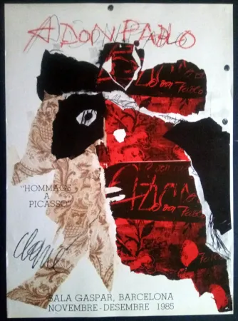 Афиша Clavé - Antoni Clavé - A Don Pablo - Sala Gaspar 1985