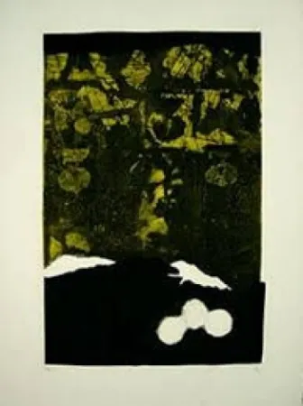 Гравюра Clavé - Bleu Et Noir