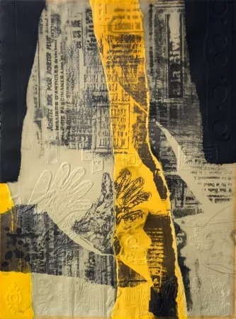 Офорт Clavé - Composición con Amarillo