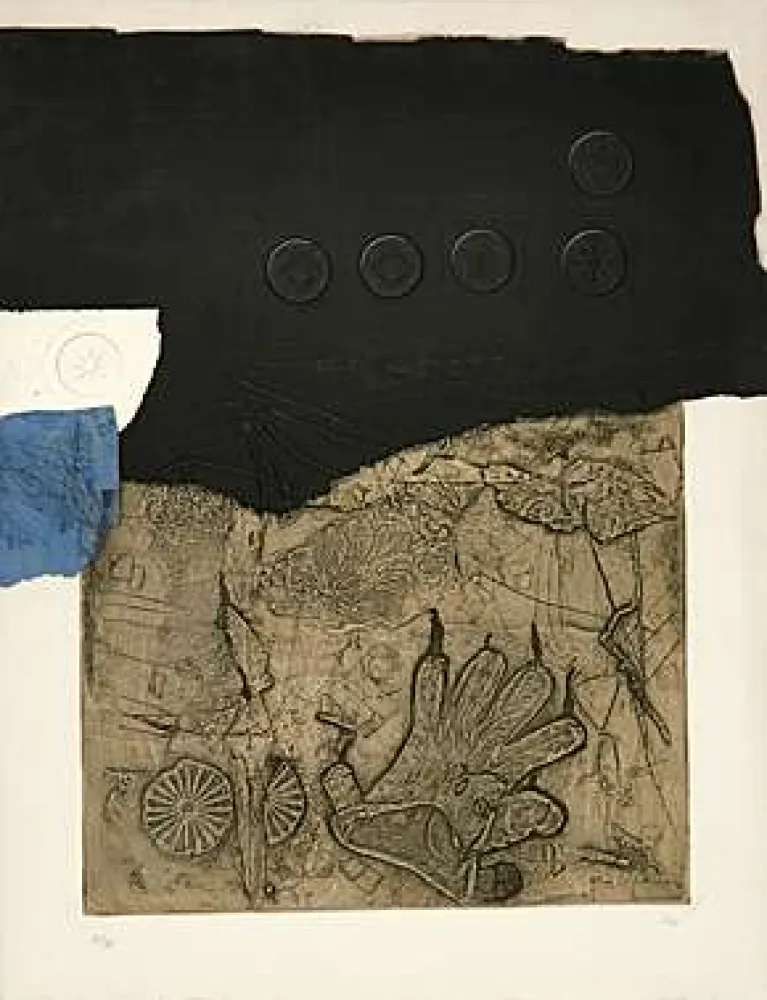 Акватинта Clavé - La tache bleu