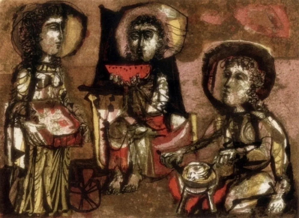 Литография Clavé - Les Trois Maries