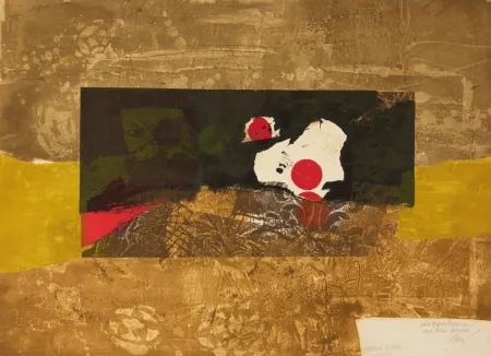 Гравюра Clavé - Points rouge et vert