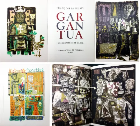 Иллюстрированная Книга Clavé - Rabelais. GARGANTUA. 61 lithographies originales de Clavé (1955)