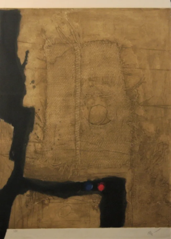 Офорт Clavé - Table et toile de sac