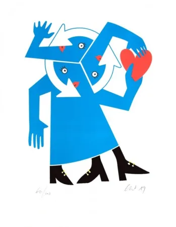 Литография Clet - ARLETTE / Grand-Mère Plouc