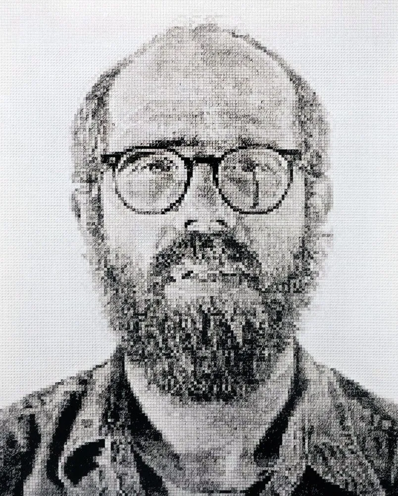 Гравюра Close - Self Portrait/ White Ink