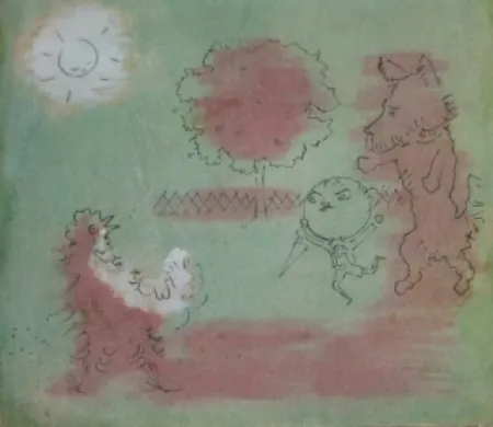 Литография Cocteau - Drôle de ménage