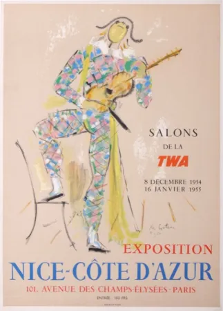 Литография Cocteau - Exposition Nice - Côte d'Azur Salons de la TWA, 