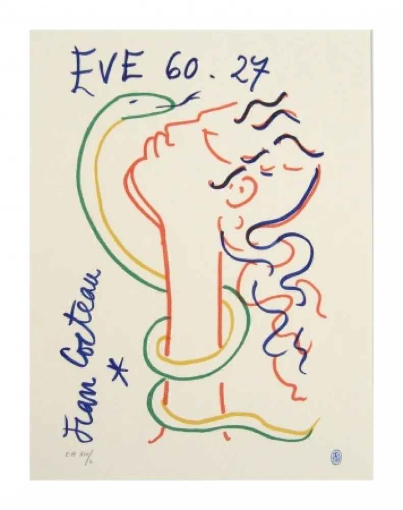 Литография Cocteau - Hommage à Jean Cocteau