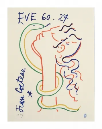 Литография Cocteau - Hommage à Jean Cocteau